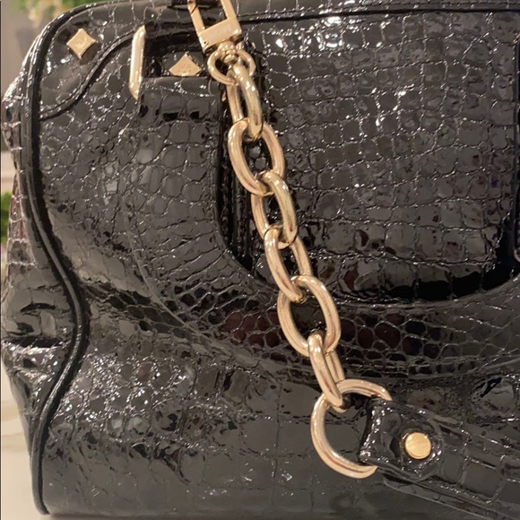 SOLD-MCM Designer Purse Bag Limited Edition Black & White Marquis Satchel Rare - Picture 11 of 16